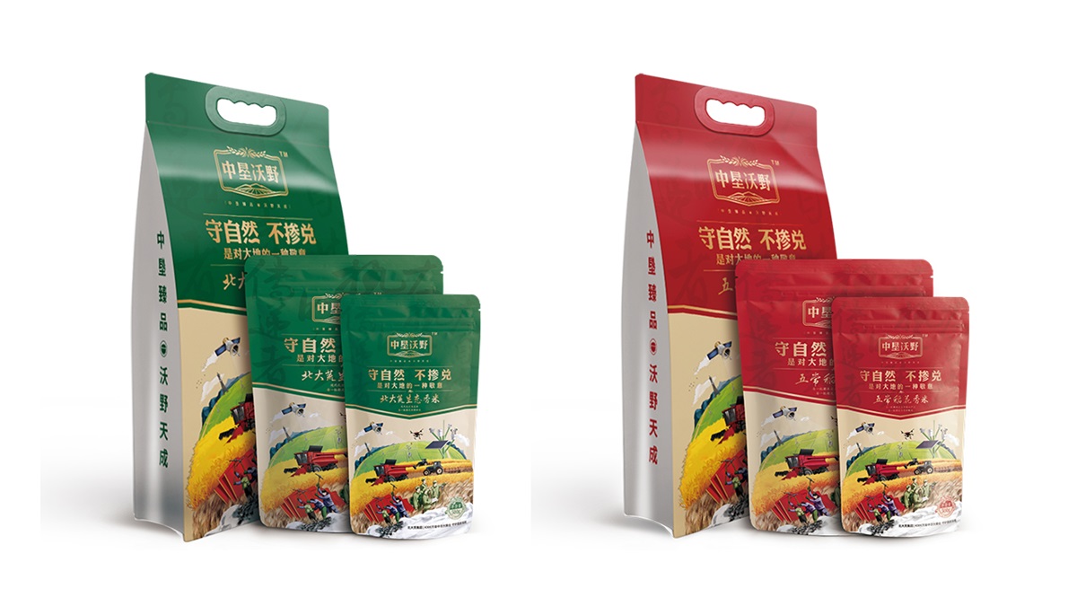 北大荒·中墾沃野大米品牌設(shè)計案例