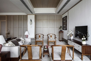 簡單大氣中式風(fēng)格別墅裝修效果圖