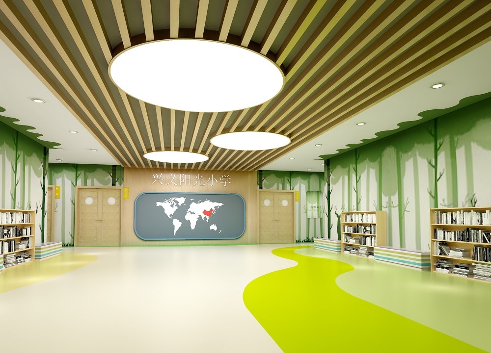 現(xiàn)代小清新學(xué)校裝修設(shè)計案例效果圖